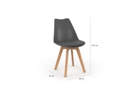 Chaise Nordia x2 gris