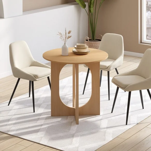 Table repas Mathis ronde 80cm bois