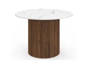 Table repas Alvar 110cm noyer + effet ma