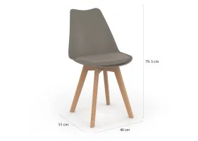 Chaise Nordia x2 taupe