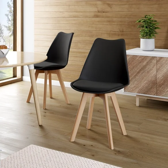 Chaise Nordia x2 noir