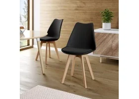 Chaise Nordia x2 noir