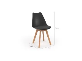 Chaise Nordia x2 noir