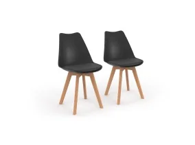 Chaise Nordia x2 noir