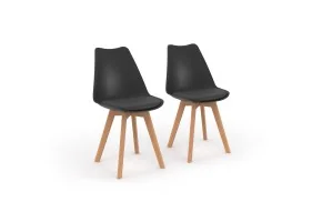 Chaise Nordia x2 noir