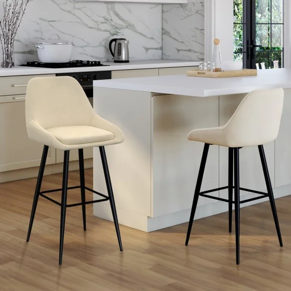Tabouret Olivia crème X2