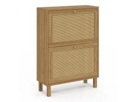 Meuble chaussures Erin 2 portes cannage