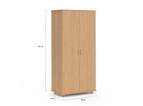 Armoire Albane effet lattes