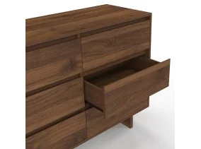 Commode 6 tiroirs Yumi noyer