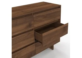Commode 6 tiroirs Yumi noyer