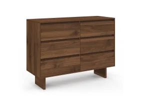 Commode 6 tiroirs Yumi noyer