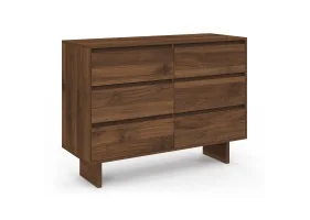 Commode 6 tiroirs Yumi noyer