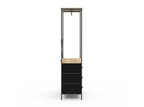 Dressing penderie Iris + 6 bacs en tissu