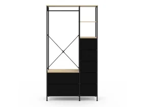 Dressing penderie Iris + 7 bacs en tissu