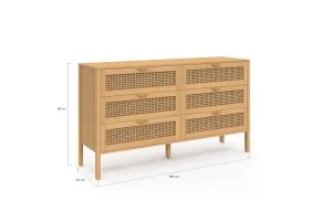 Commode xxl 6 tiroirs Eve cannage