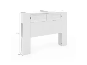 Tête de lit Orem 140 cm blanc