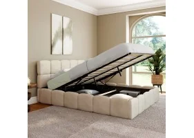 Lit coffre Bubble 140 x 190 cm velours
