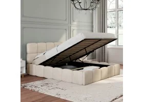 Lit coffre Bubble 140 x 190 cm velours