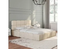 Lit coffre Bubble 140 x 190 cm velours
