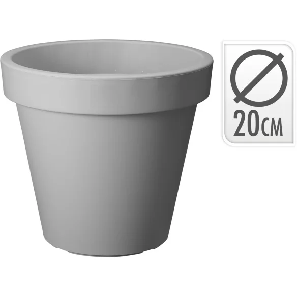 Cache pot diam 20cm gris