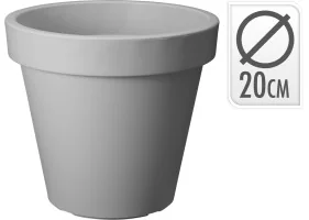 Cache pot diam 20cm gris