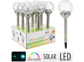 Lampe solaire boule en verre gm