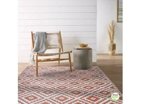 Tapis extérieur 270X370cm terracotta