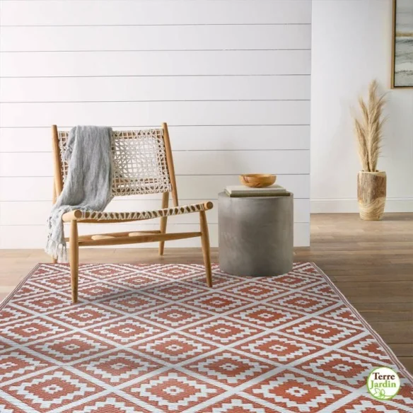Tapis extérieur 270X370cm terracotta