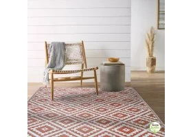 Tapis extérieur 270X370cm terracotta