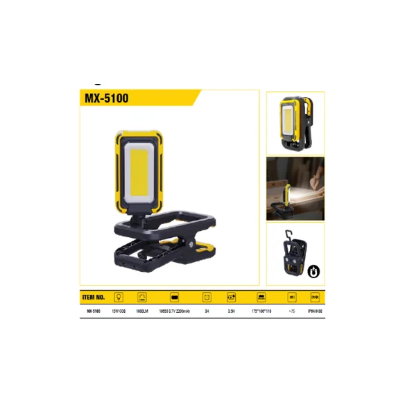 Lampe de travail pince