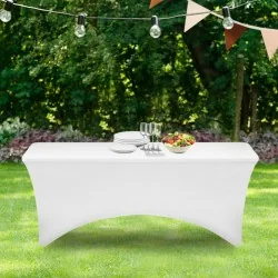 Housse Spandex Ivoire Pour Table